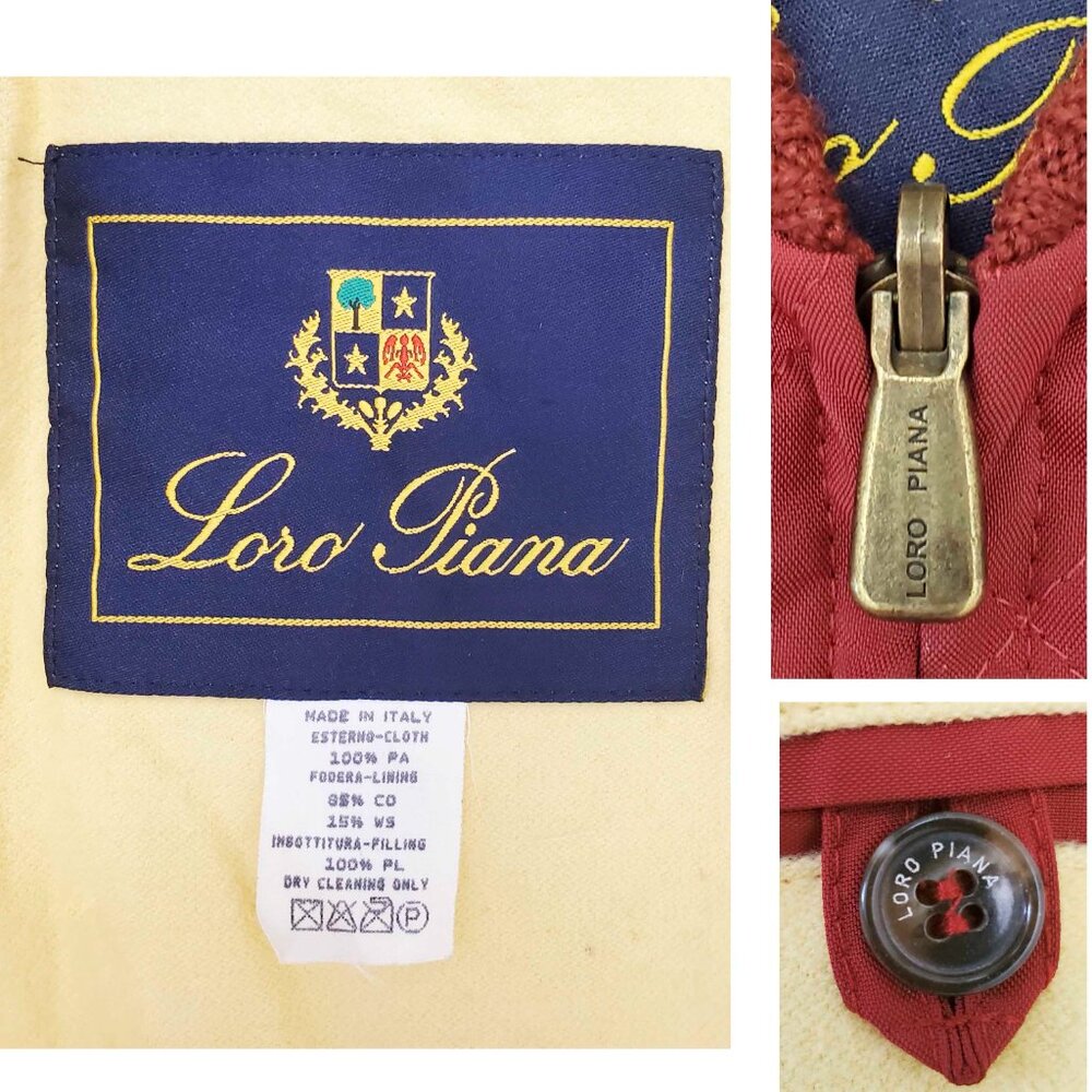 VTG Loro Piana 1992 OLYMPICS TEAM Horsey JACKET W/Cashmere Lined DETACH VEST M - Picture 6 of 16